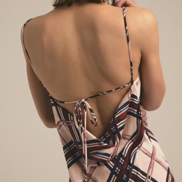 NWT FAVORITE DAUGHTER the Kaia Plaid Spaghetti Strap midi Dress size S - Picture 4 of 8